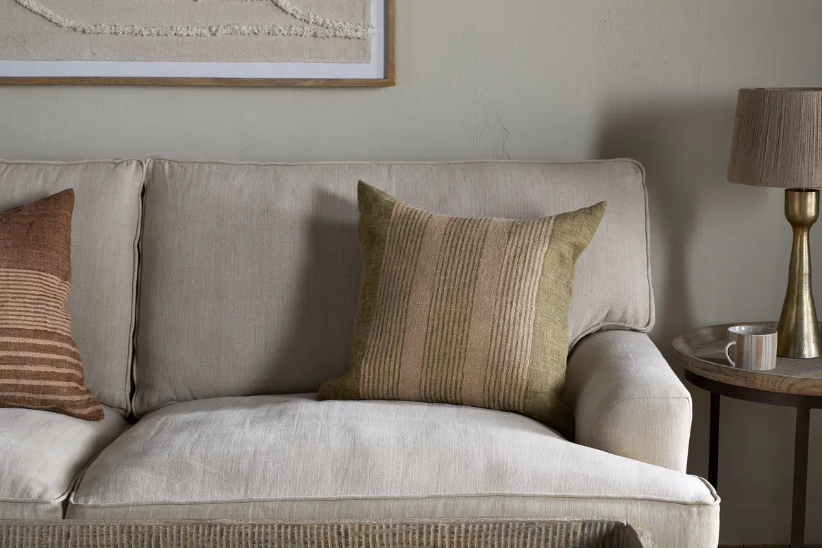 Nkuku - Eesha Jute Cushion Cover - Sage Green - 50 x 50cm