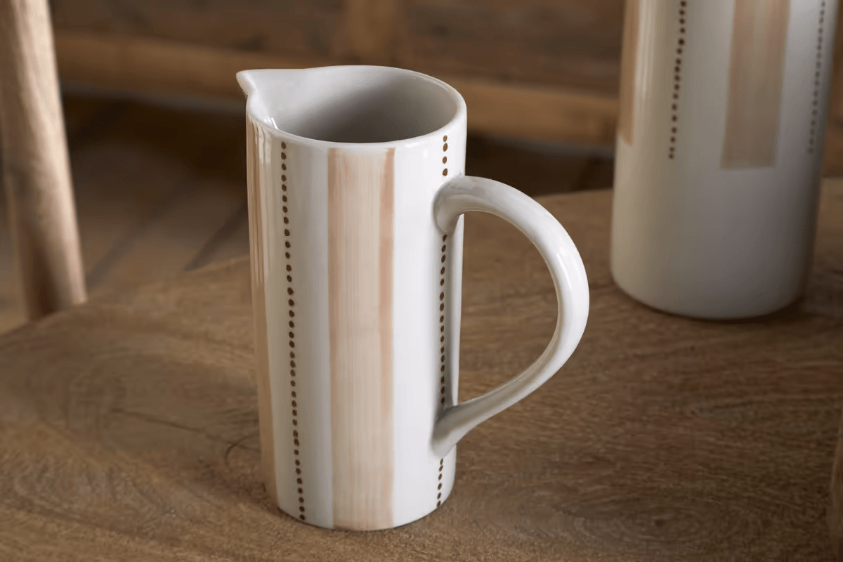 Nkuku - Patthar Jug - Cream & Clay - Small