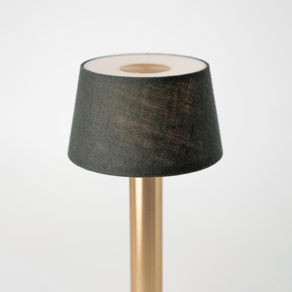 Humble Lights - Two Table Light Gold/Emerald Linen