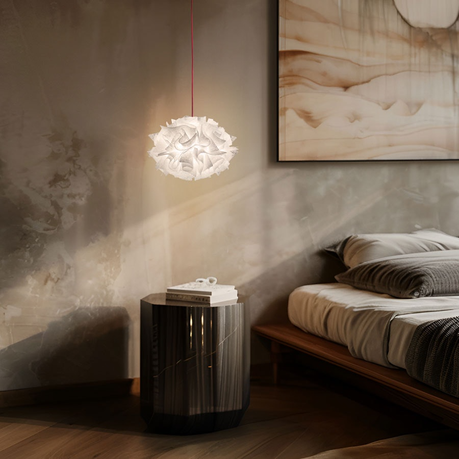 Slamp - Veli Mini Couture Suspension Lamp - Red Wire
