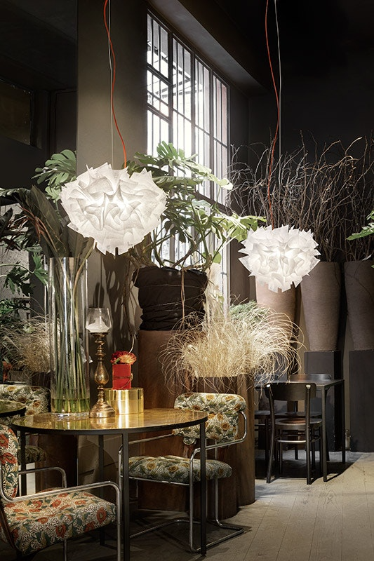 Slamp - Veli Couture Suspension Lamp - Small - Red Wire