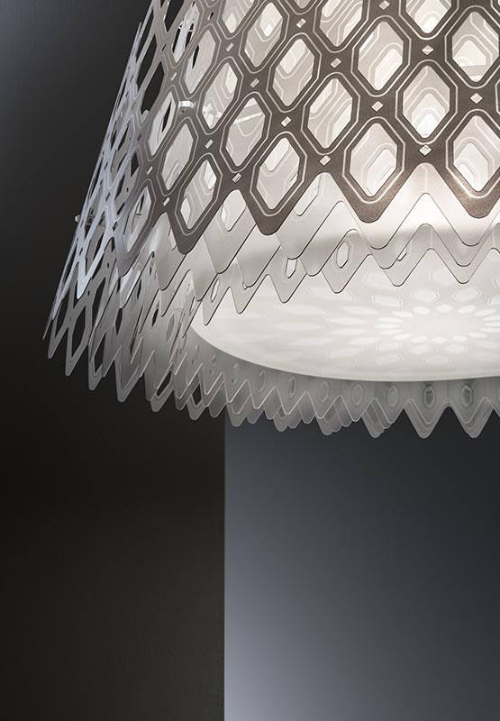 Slamp - Half Charlotte Suspension Lamp - White