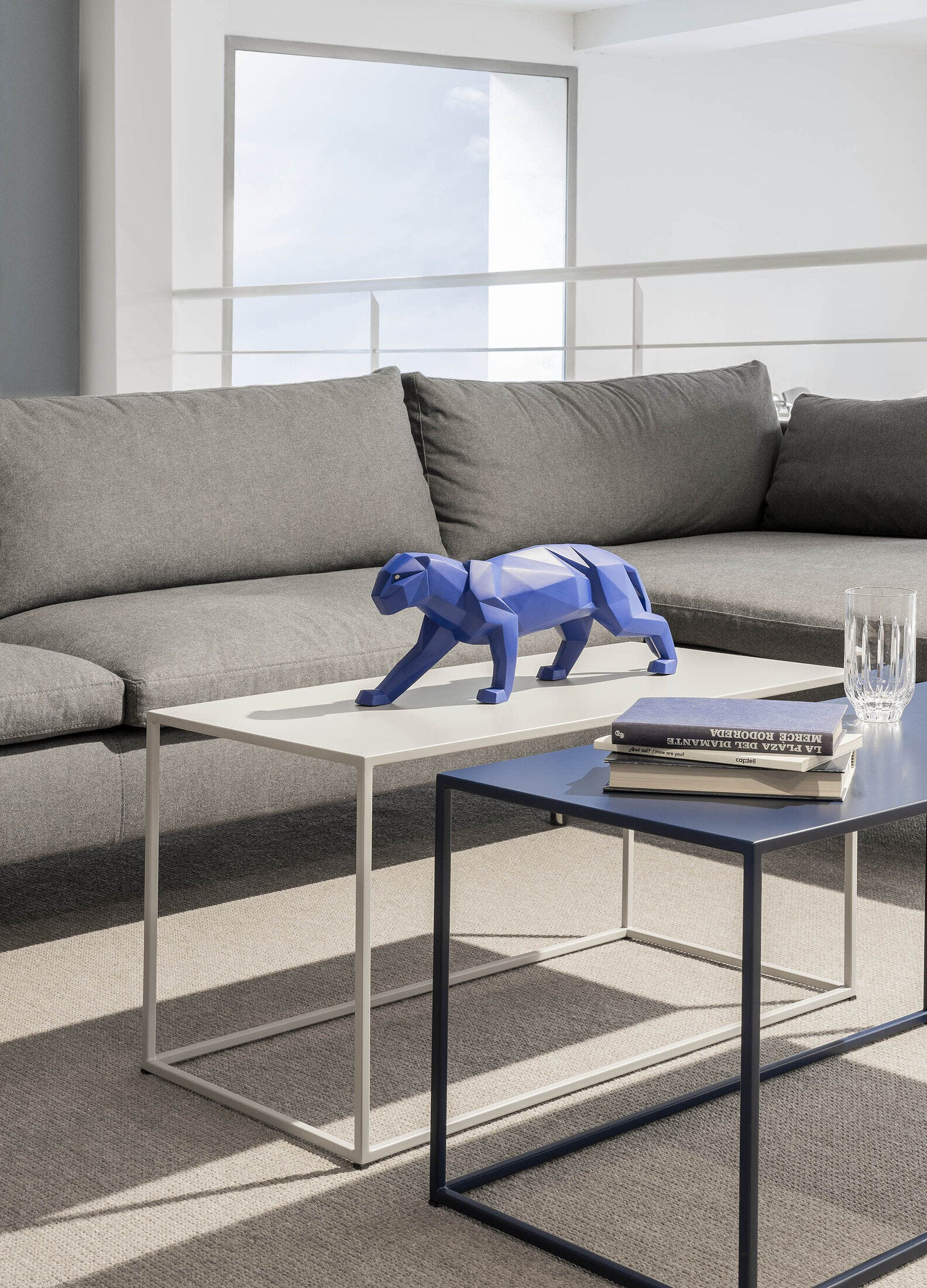Lladró - Panther Sculpture - Blue Matte