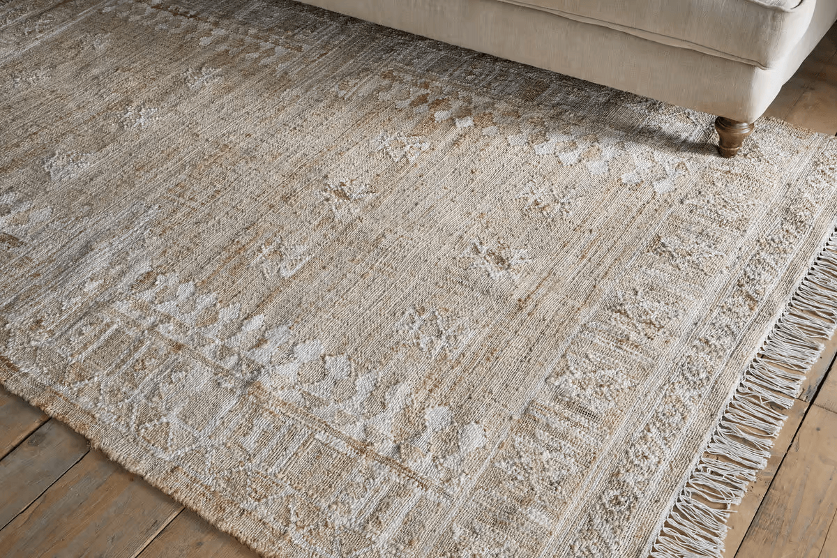 Nkuku - Aqil Jute & Cotton Rug - Natural - 200 x 300cm