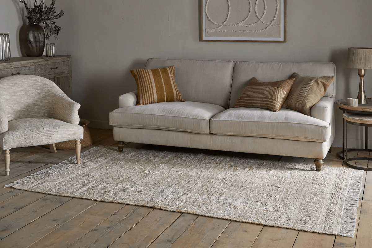 Nkuku - Aqil Jute & Cotton Rug - Natural - 200 x 300cm