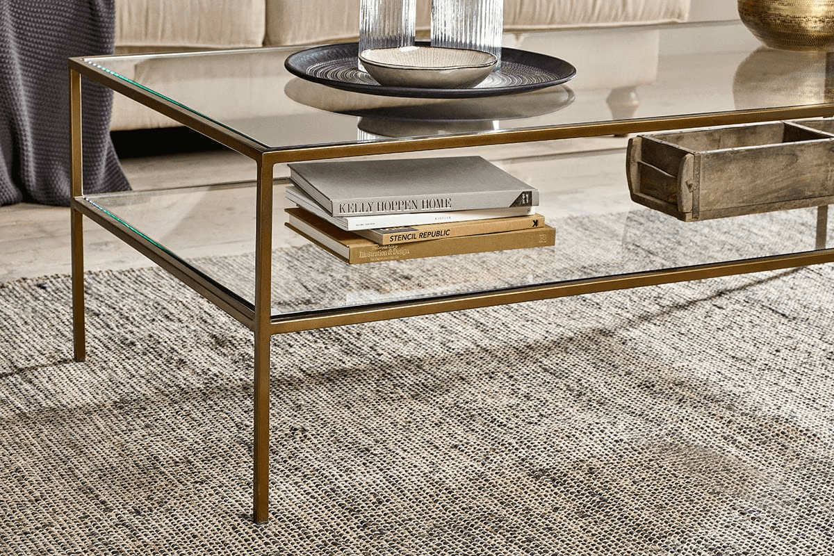 Nkuku - Nakuru Iron & Glass Coffee Table