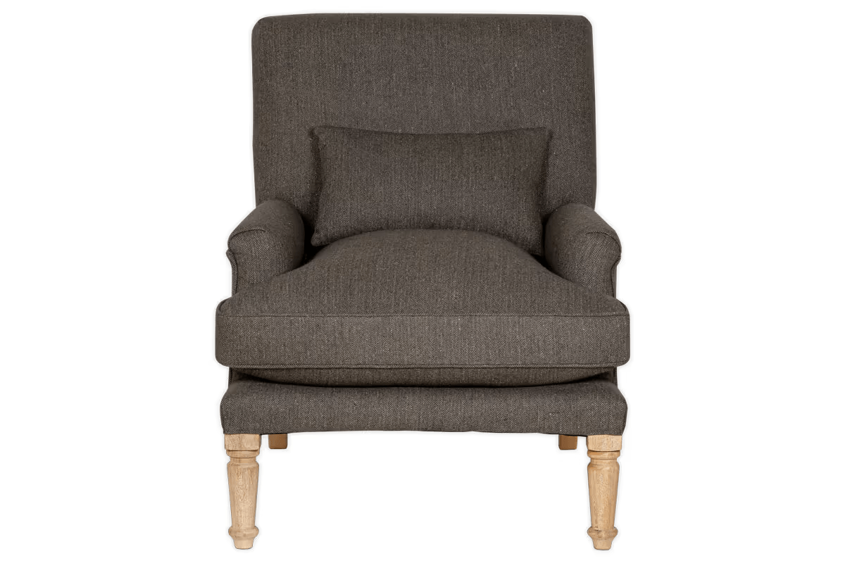Nkuku - Nalla Wool Armchair - Charcoal