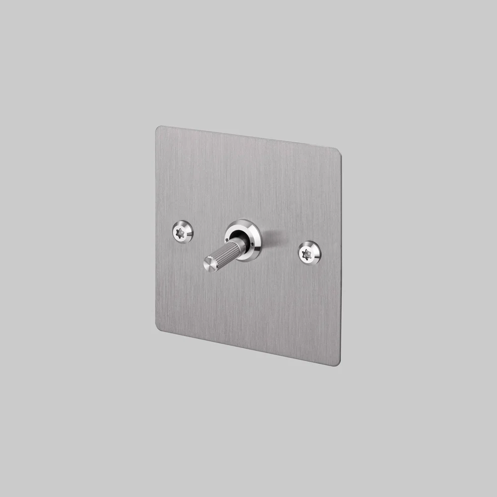 Buster & Punch - 1G Toggle 2-Way Linear Switch - Steel Finish