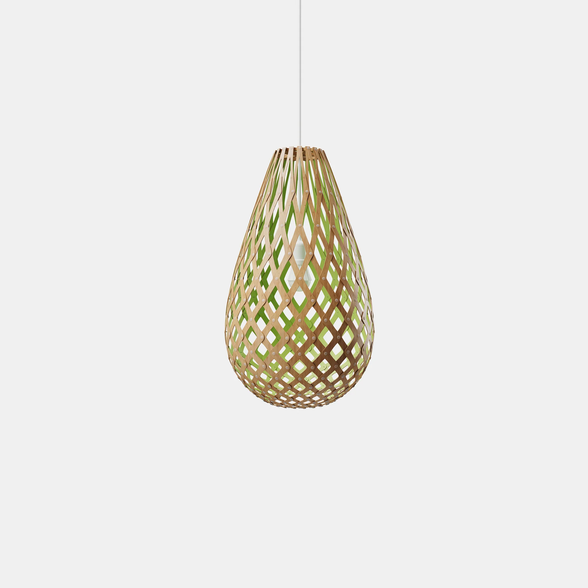 David Trubridge Kōura Pendant Light - 1000mm (39") - Lime