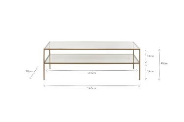 Nkuku - Nakuru Iron & Glass Coffee Table
