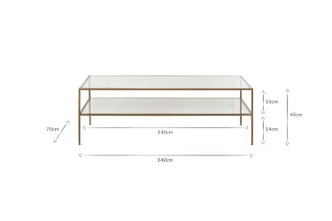 Nkuku - Nakuru Iron & Glass Coffee Table