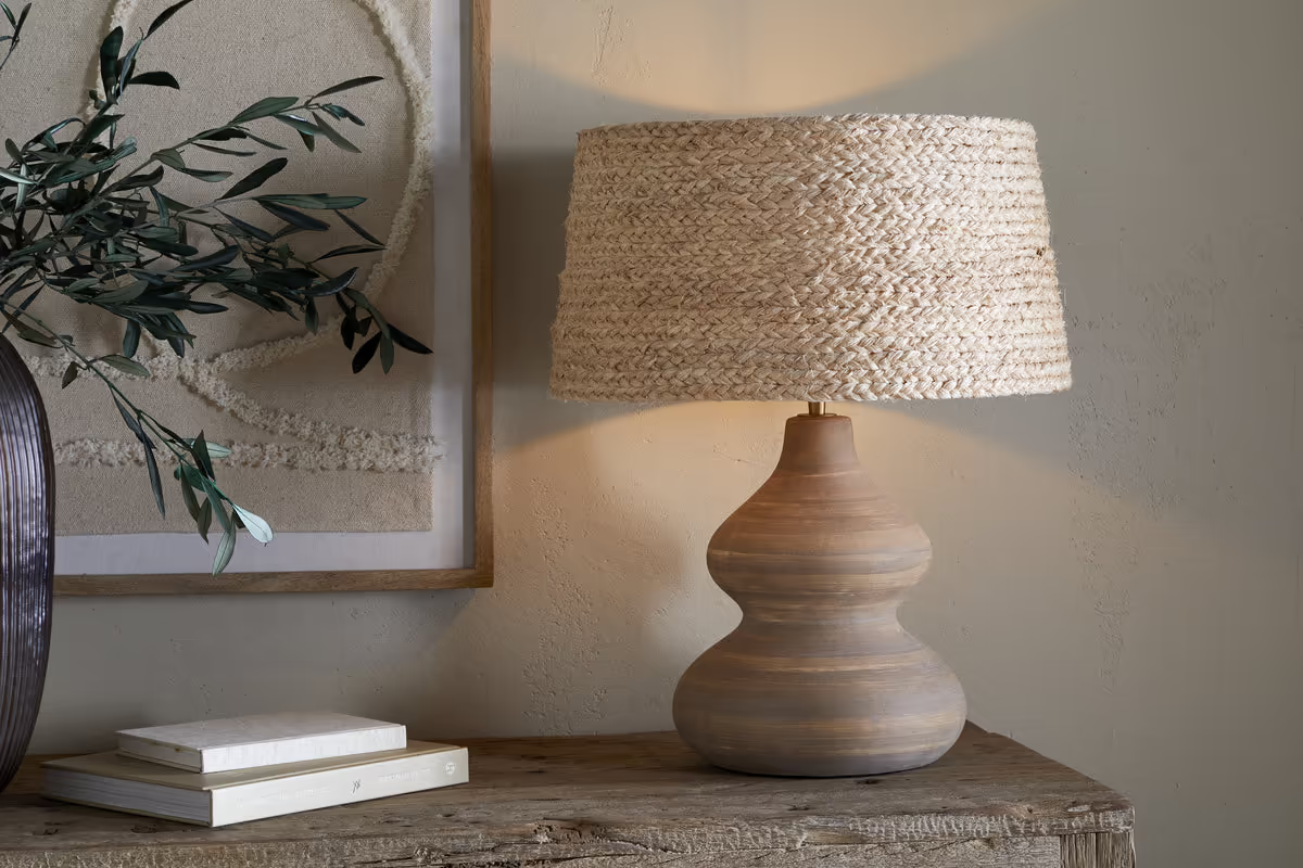 Nkuku - Dalat Ceramic Table Lamp - Natural