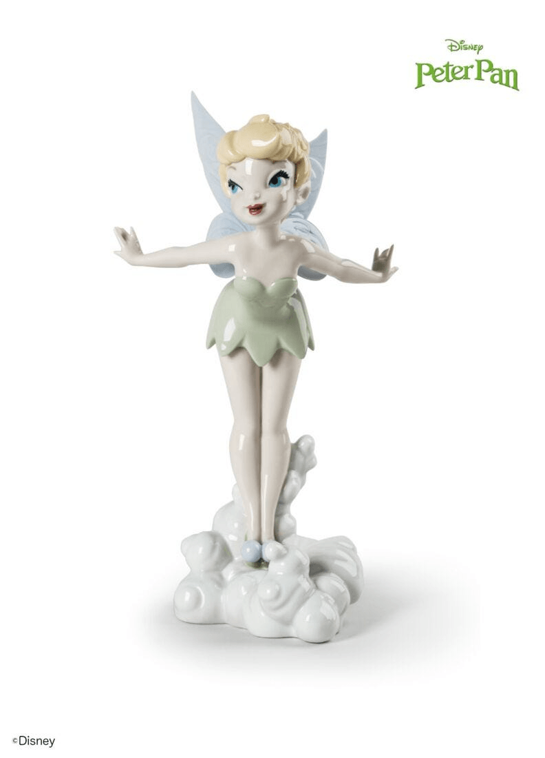 Lladró - Tinker Bell Figurine made of porcelain, showcasing Tinker Bell's enchanting pose and details.