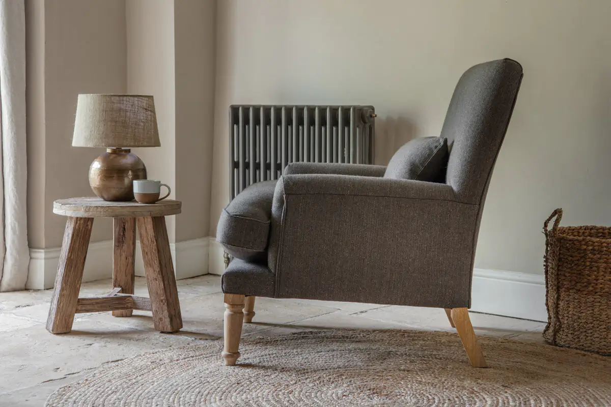 Nkuku - Nalla Wool Armchair - Charcoal