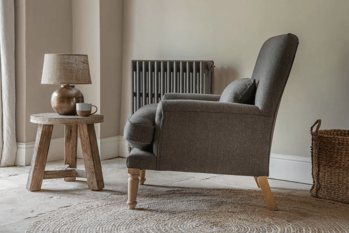 Nkuku - Nalla Wool Armchair - Charcoal
