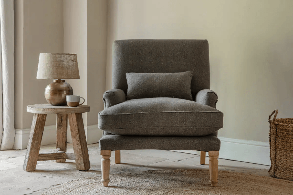 Nkuku - Nalla Wool Armchair - Charcoal