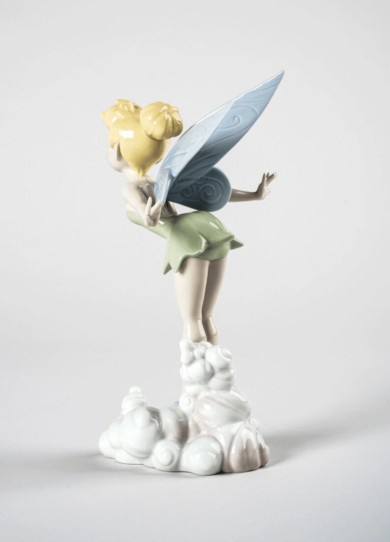 Lladró - Tinker Bell Figurine made of glazed porcelain, depicting Tinker Bell in a signature pose.