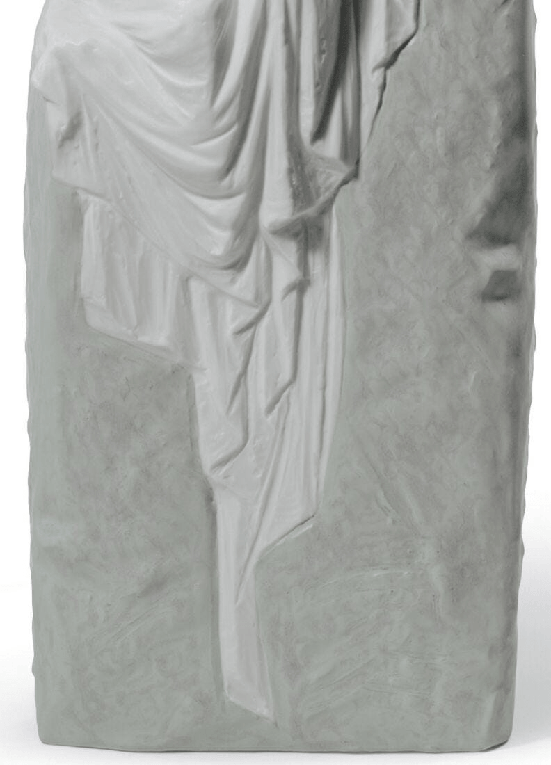 Lladró - Meditating Woman I Table Lamp porcelain base with draped fabric design for elegant decor.