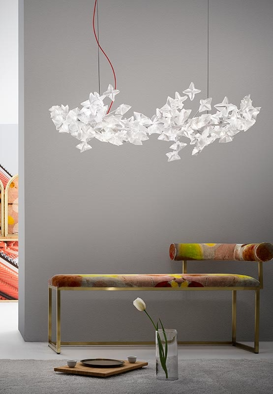 Slamp - Hanami Suspension Lamp - Large - Prisma - Red Wire