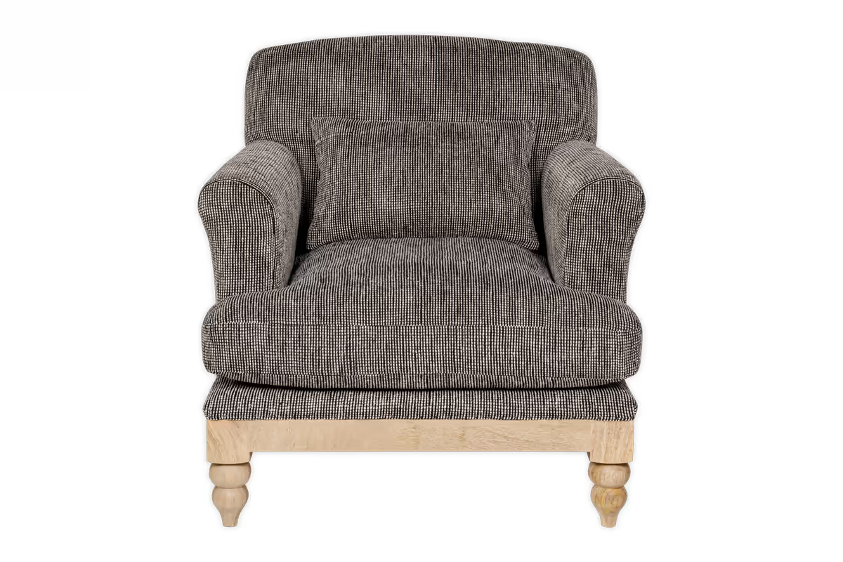 Nkuku - Maganda Cotton Armchair - Charcoal