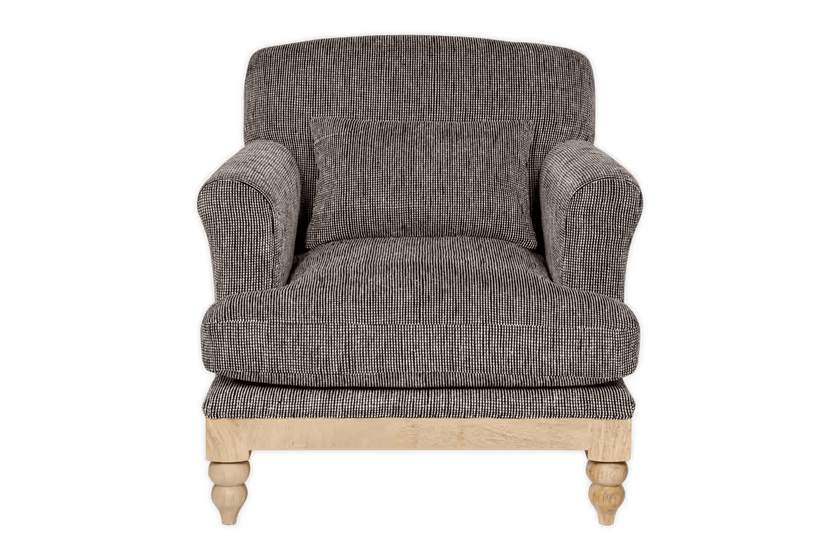 Nkuku - Maganda Cotton Armchair - Charcoal