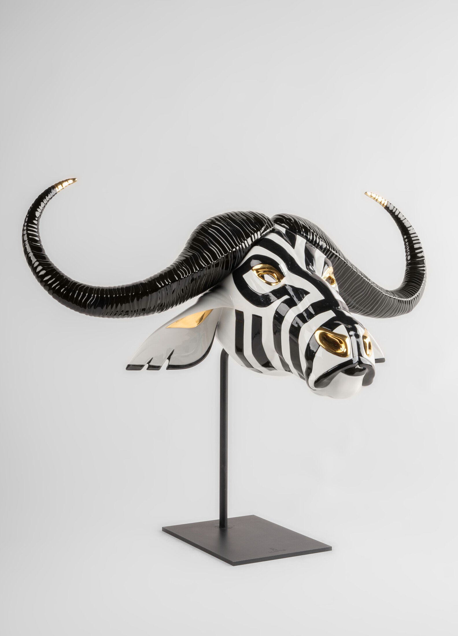 Lladró - Buffalo Mask - Black and Gold