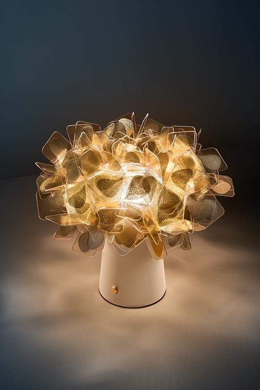 Slamp - Clizia Mama Non Mama Battery Table Lamp - Gold/White