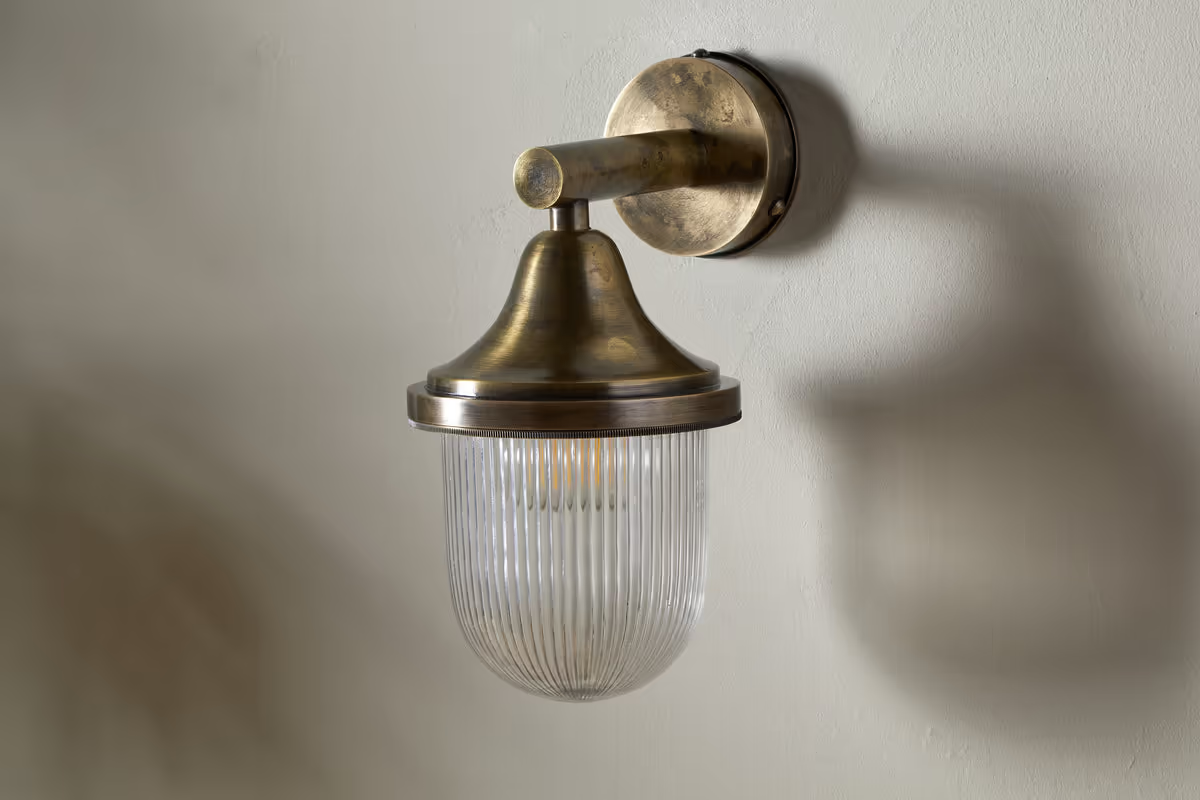 Nkuku - Magola Outdoor Wall Lamp - Antique Brass