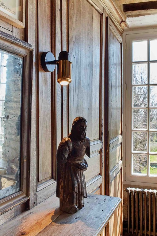 Dcw-Editions - Biny Spot Bedside Wall Lamp - Black-Gold- Stick - Without Switch