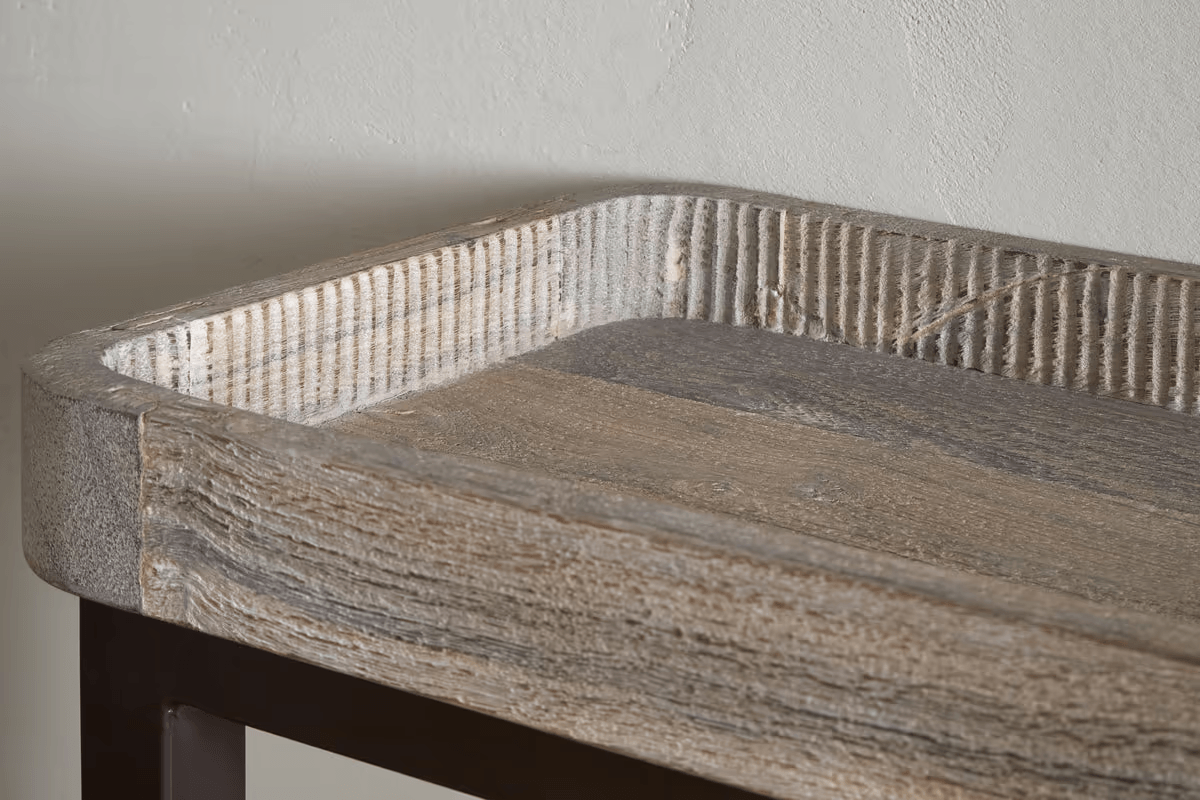 Nkuku - Nisha Reclaimed Wood & Iron Console Table - Natural