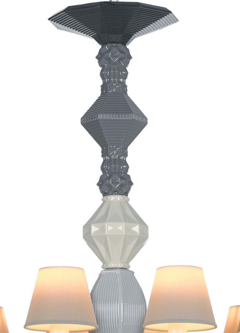 Lladró - Belle de Nuit 12 Lights Chandelier - Black