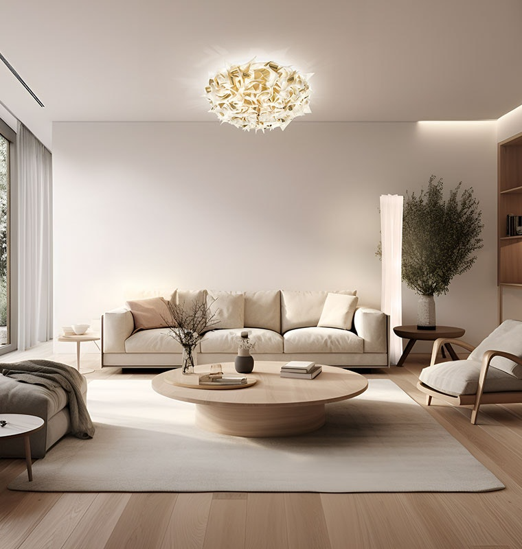 Slamp - Veli Aurea Ceiling Lamp - Large - White/Gold