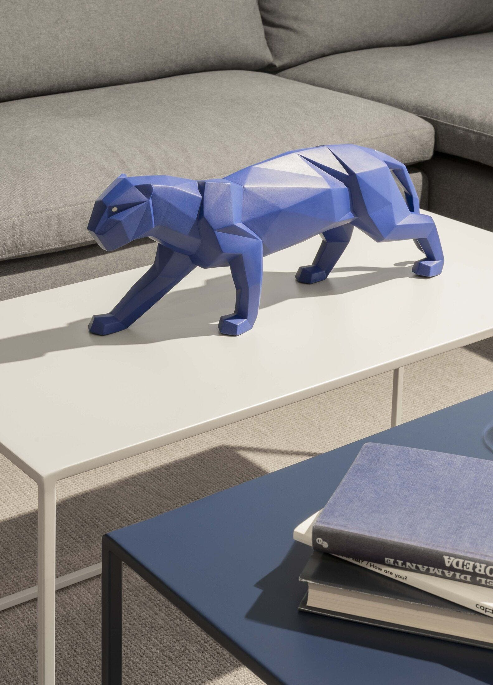 Lladró - Panther Sculpture - Blue Matte