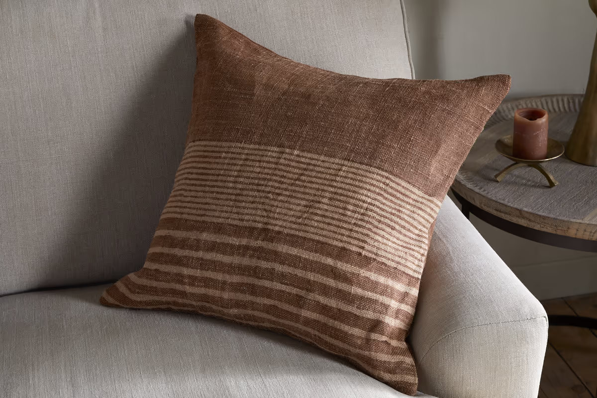 Nkuku - Eesha Jute Cushion Cover - Rust - 50 x 50cm