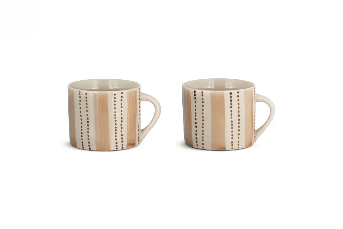 Nkuku - Patthar Mug - Cream & Clay - Small (Set of 2)