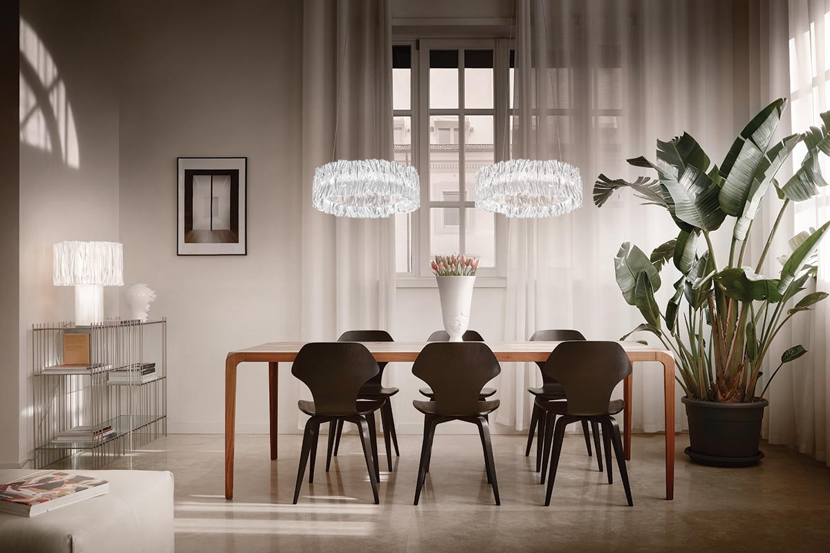 Slamp - Accordéon Suspension Lamp - White