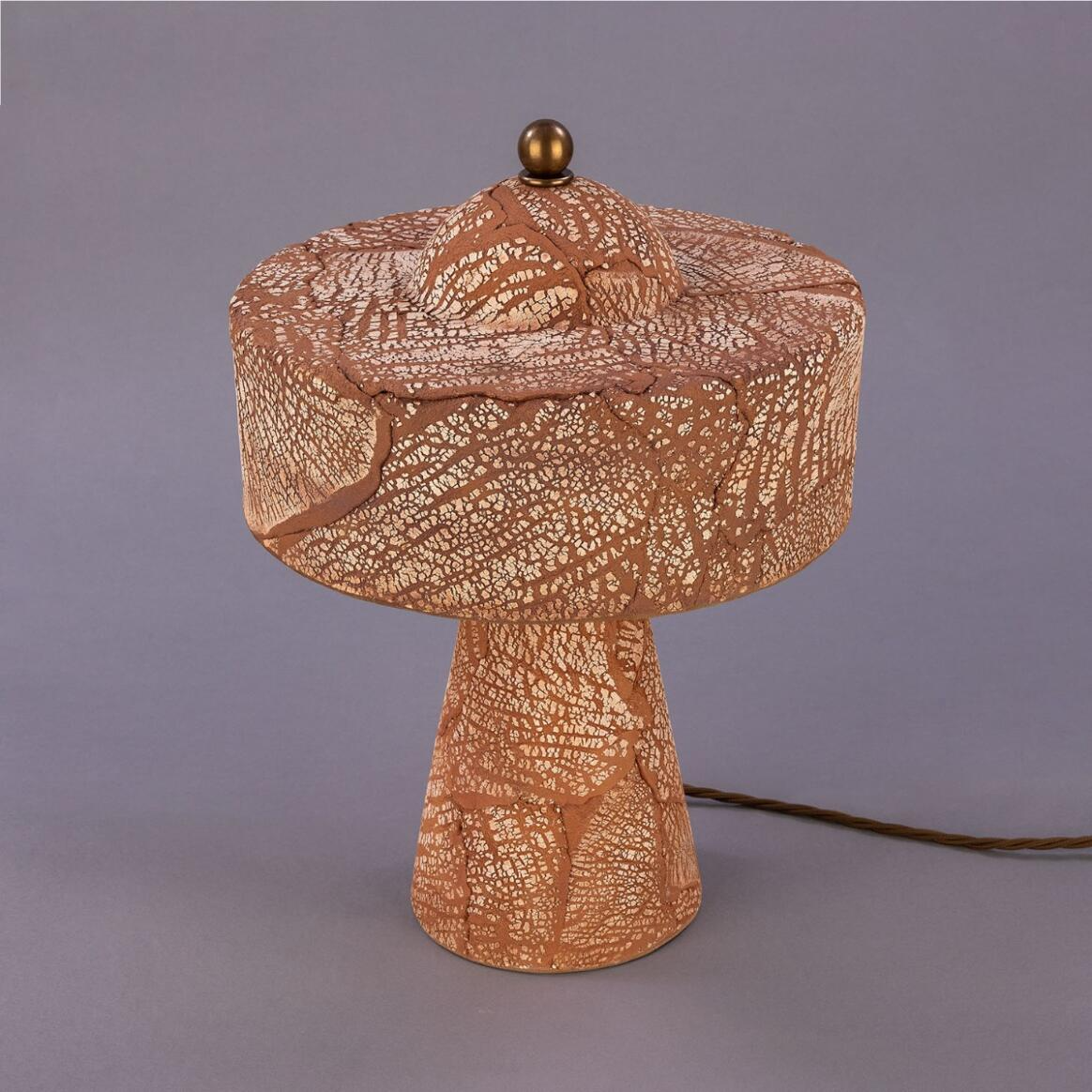Mullan Seville Ceramic Mid-Century Modern Table Lamp Red Iron - Antique Brass Finish