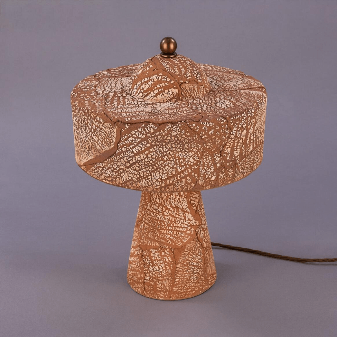 Mullan Seville Ceramic Mid-Century Modern Table Lamp Red Iron - Antique Brass Finish