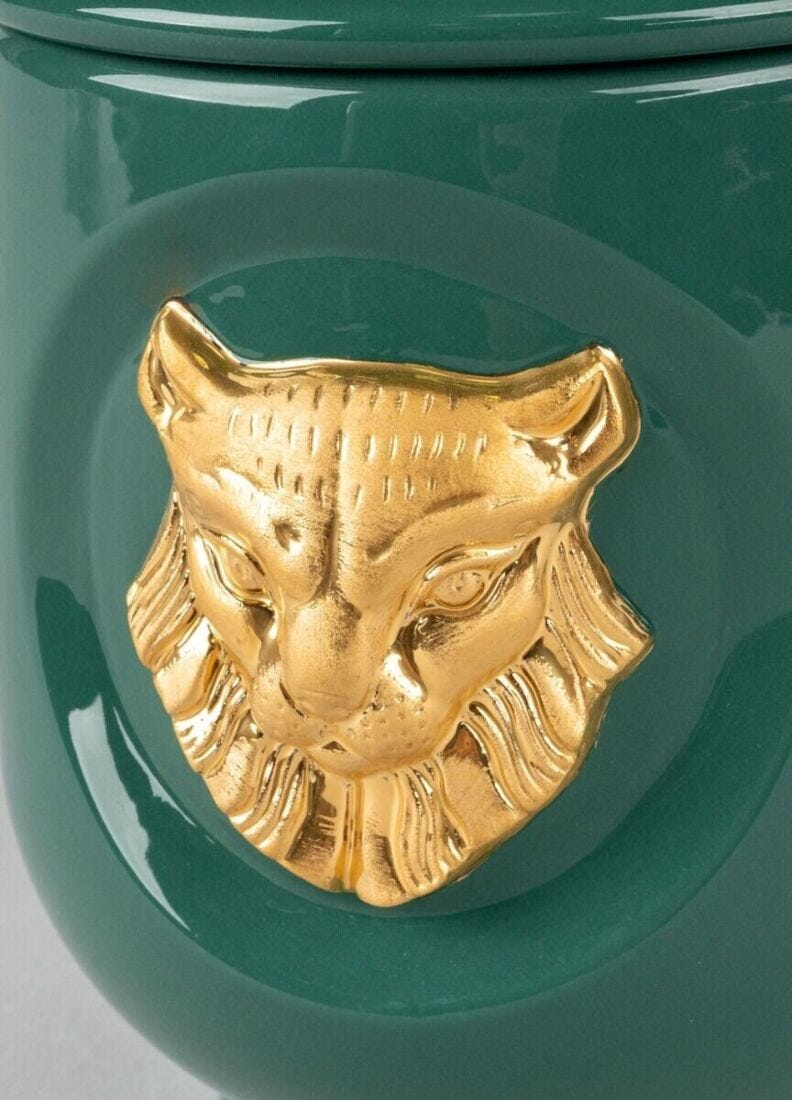 Lladró - Lynx Perfume Diffuser Luxurious Animals - Redwood Fire Scent