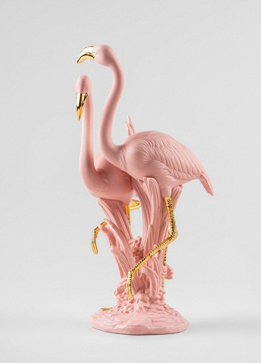 Lladró - The Flamingos Sculpture - Pink