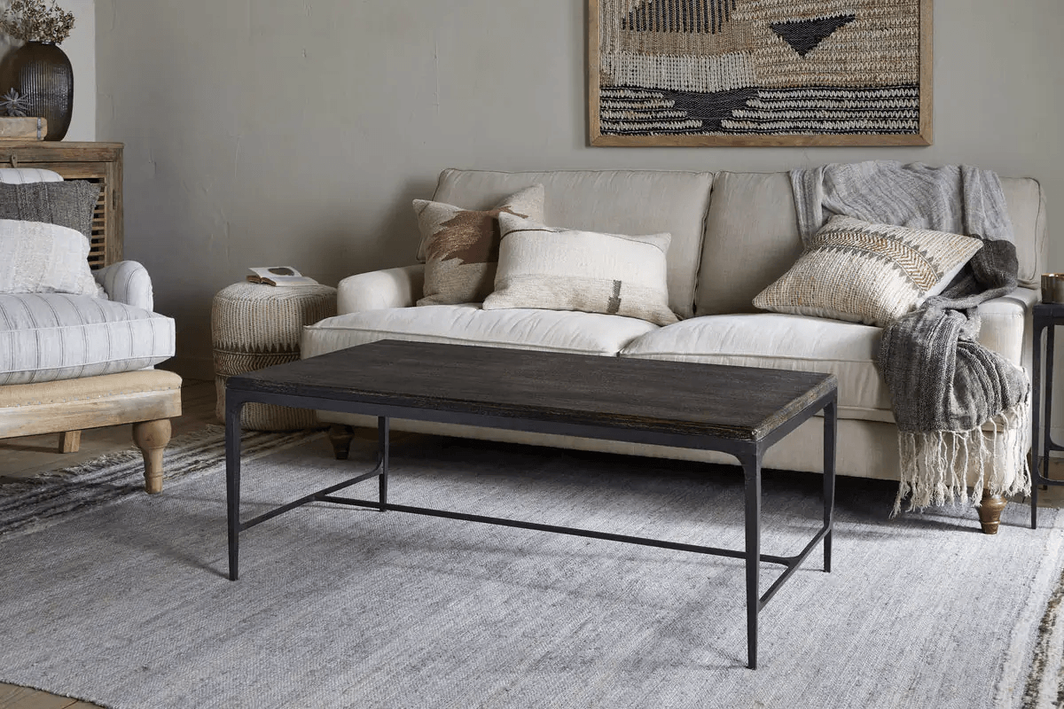 Nkuku - Sita Reclaimed Wood & Iron Coffee Table - Chocolate Brown