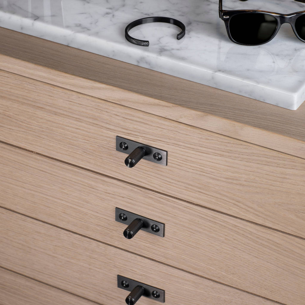 Buster & Punch - Furniture Knob Linear - Plate - Gun Metal