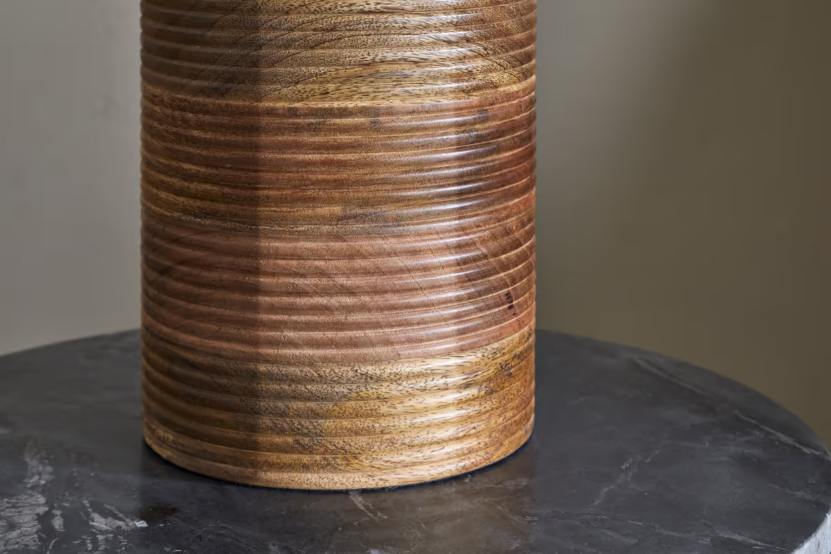 Nkuku - Agua Grooved Table Lamp - Natural