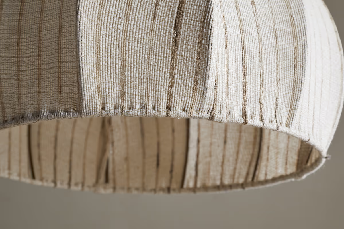 Nkuku - Kela Fabric Pendant - Off White