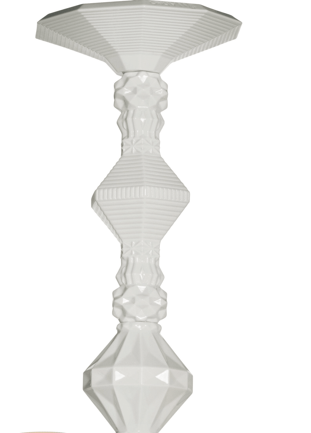 Lladró - Belle de Nuit 12 Lights Chandelier - White elegant porcelain design showcasing intricate detailing.