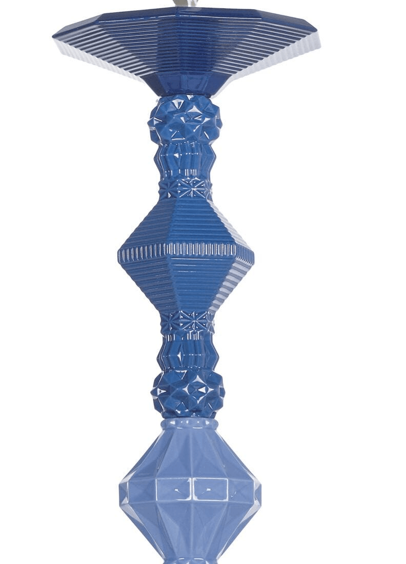 Lladró - Belle de Nuit 12 Lights Chandelier - Blue porcelain detail showcasing its elegant design.