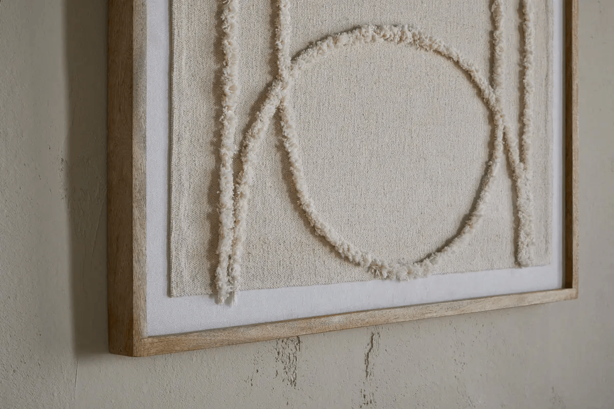 Nkuku - Mauri Frayed Wall Art - Neutral