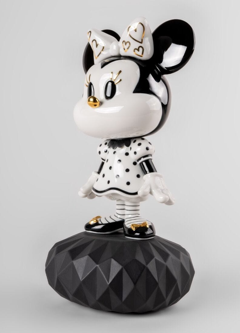 Lladró - Minnie in Black and White Sculpture