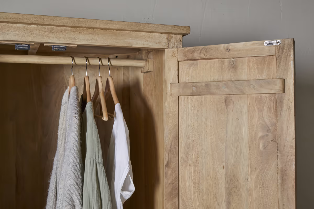 Nkuku - Vivan Grooved Wardrobe - Natural