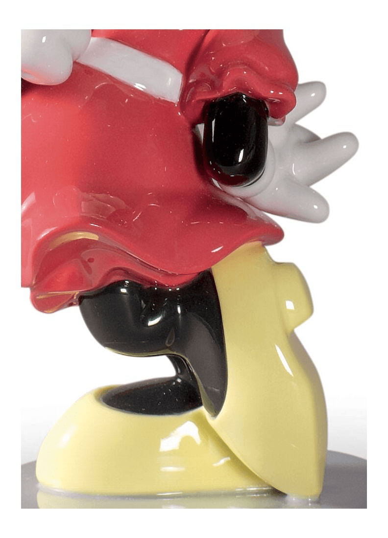Lladró - Minnie Mouse Figurine in vibrant porcelain finish, showcasing her iconic style and charm.